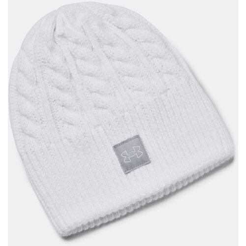 Under Armour Halftime Cable Knit Beanie - WHT - Ladies Slike