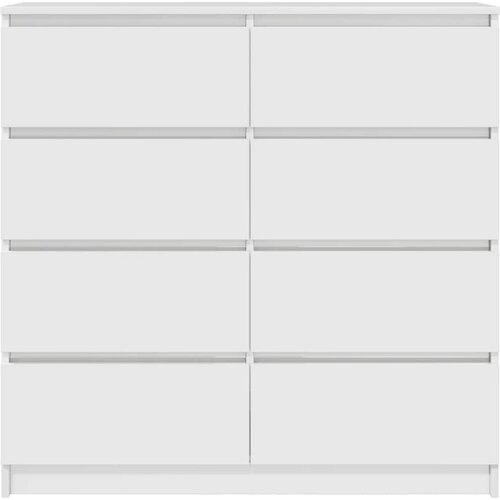  Komoda bijela 100x35x99 cm od konstruiranog drva Slike
