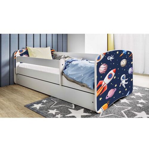  Drveni dečiji krevet kosmos sa fiokom - beli - 180x80 cm Cene