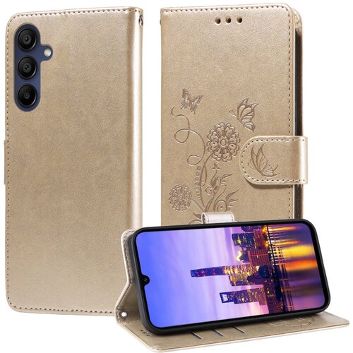 SUNSKY Eleganten etui ovitek za Samsung A16, A17 in A26, Gold, metulji Cene