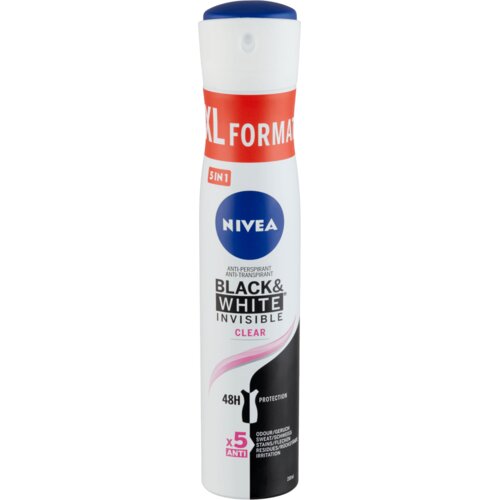 Nivea Black & White Invisible Clear 48h antiperspirant koji ne ostavlja tragove na odjeći 200 ml za ženske Cene