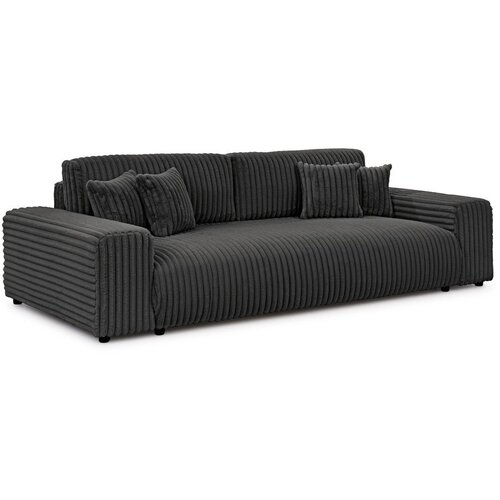 Ropez Tamno siva sklopiva/s prostorom za odlaganje sofa od samta 260 cm Justin &ndash; Cijene