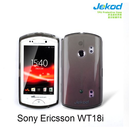  Gumijasti / gel etui Jekod za Sony Ericsson WT18i - črni Cene