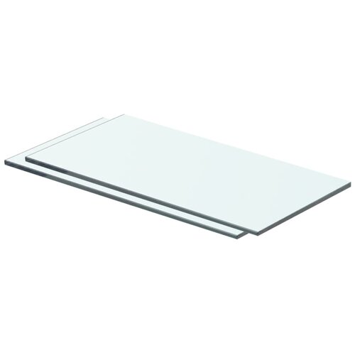 VidaXL Police 2 kosa steklo prosojno 40x15 cm Slike