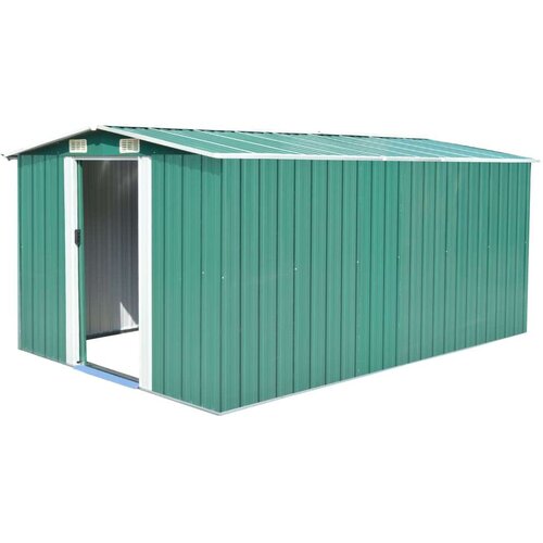 vidaXL Vrtna lopa 257x392x181 cm kovinska zelena Cene