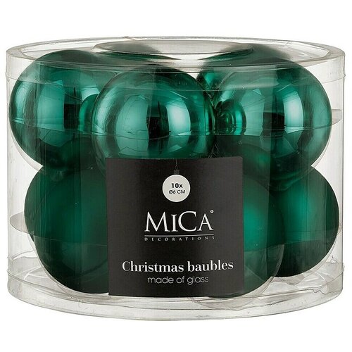 Mica Decorations Božićne kuglice (Petrolej, Staklo, Promjer: 6 cm, 10 Kom.) Cijene