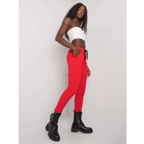Fashion Hunters Women's red sweatpants Slike