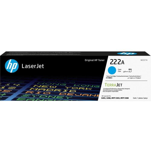 HP 222A Cyan Original LaserJet Toner Cartridge (W2221A) Slike