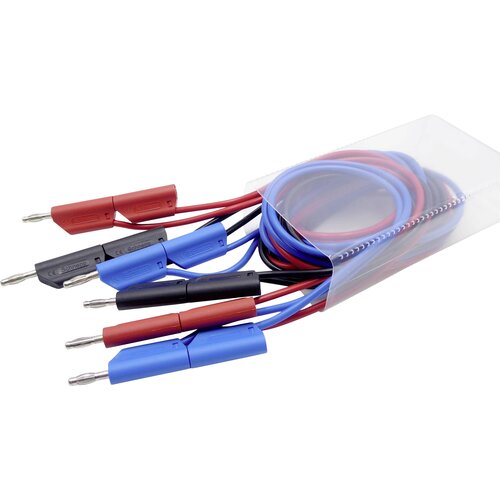 Schnepp 354 000060 set merilnih vodov banana moški konektor 4 mm banana moški konektor 4 mm 1.00 m črna\, rdeča\, modra 1 set, (20423079) Cene