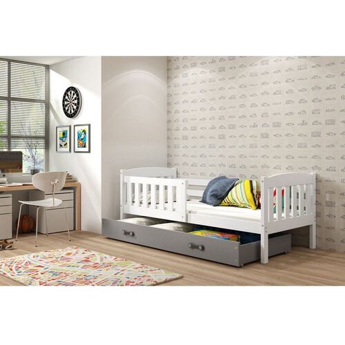 Krevet BMS Kubus + ladica 200x90 cm, BIA grafit Cene
