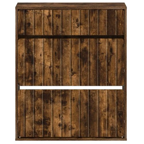  Ormar za cipele ZWOLLE 78 x 24 x 103 cm Konstruirano drvo - Dimljeni hrast Slike