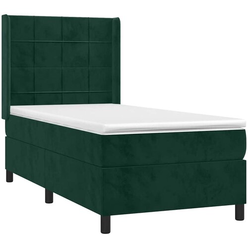 Box spring krevet s madracem tamnozeleni 80 x 200 cm bar&amp;scaron;unasti Slike