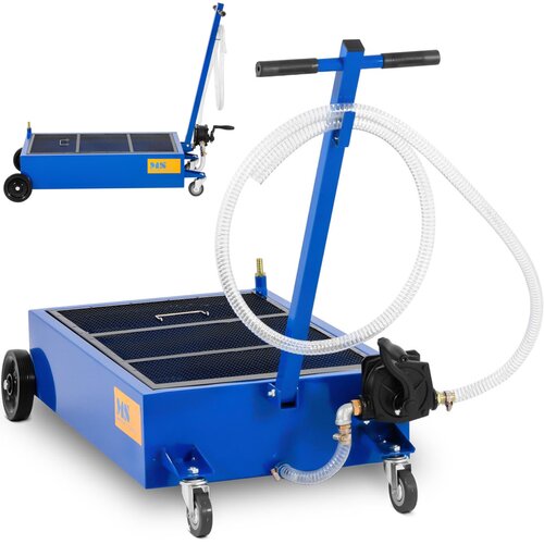 MSW Heavy-Duty Oil Drainage Trolley with Hand Pump - 75L Capacity, 20L/min Flow Rate, (21740320) Cene