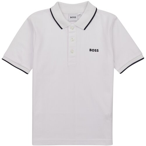 Boss Polo majice kratki rokavi J25P26-10P-C Bela Slike