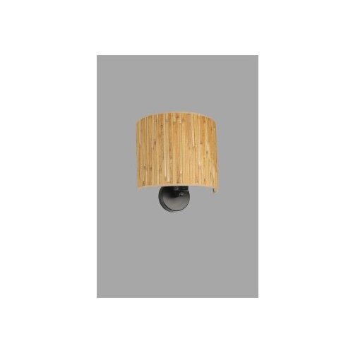 Opviq bambu 07 abajurlu oval aplik oakblack wall lamp Slike