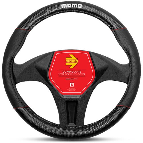 Momo prevleka za volan Carbon black/red velikost M Slike