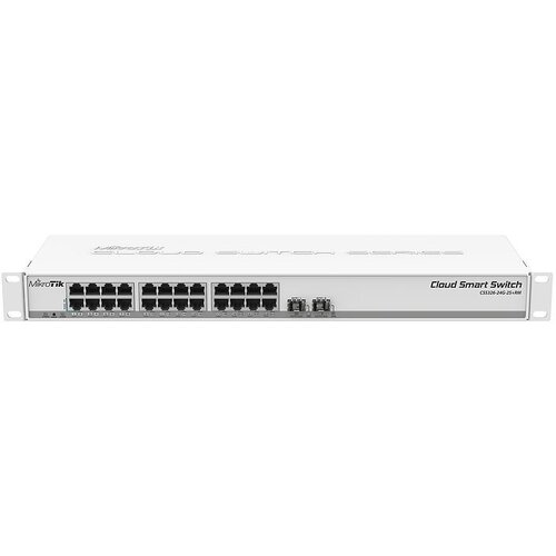MikroTik CSS326-24G-2S+RM, Cloud Smart Switch, 24x10/100/1000 Ethernet ports, 2xSFP+ ports, 1U rackmount, SwOS svič Cene
