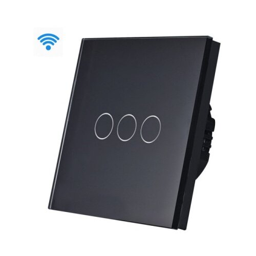 Exeshop wi-fi pametni prekidač 3g tuya crni nn (WiFi touch switch) ( ss017 ) Cene