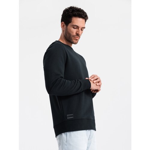 Ombre BASIC men&amp;#039;s non-stretch cotton sweatshirt - black Slike