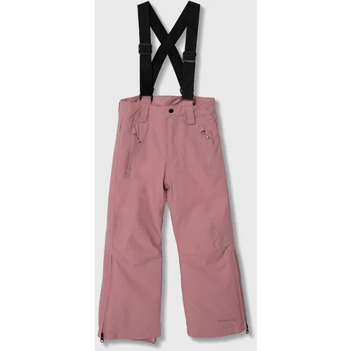 Protest Otroške smučarske hlače roza barva