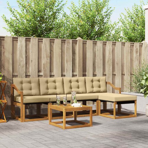  Set vanjskih sofa 6 kom. Prirodna i bež Cene