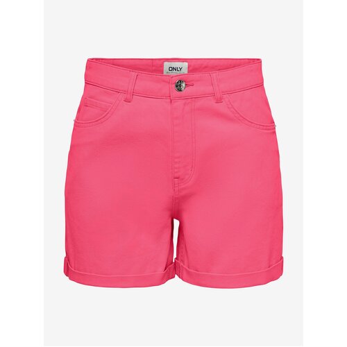 Only Dark pink womens denim shorts Vega - Women Slike