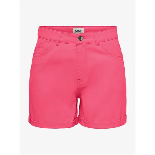 Only Dark pink womens denim shorts Vega - Women