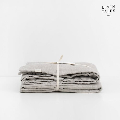 Linen Tales Bež lanena otroška odeja 100x140 cm – Linen Tales Cene