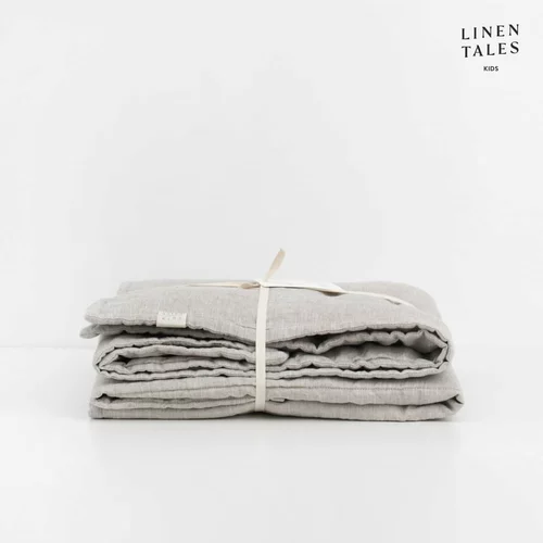 Linen Tales Bež lanena otroška odeja 100x140 cm – Linen Tales