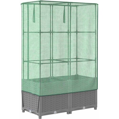  Povi&amp;scaron;ena gredica s pokrovom za staklenik 80 x 40 x 138 cm Slike