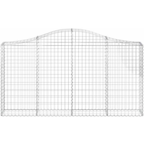  Lučne gabionske ko&amp;scaron;are 18kom 200x30x100/120cm pocinčano željezo Slike