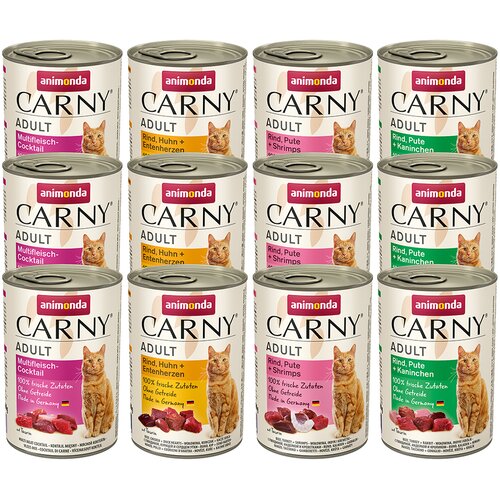  Varčno pakiranje animonda Carny Adult 12 x 400 g - Kreacije s perutnino & govedino Cene