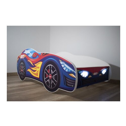  dečiji krevet 160x80cm (trkacki auto) red blue car - led Cene