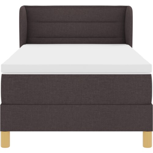 VidaXL Boxspring - Krevet s oprugama i madracem krem 90x200 cm Tamno smeđa Slike