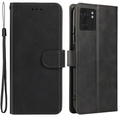 INORCO Za Motorola Edge 40 5G usnjena torbica za denarnico s telečjo teksturo, stojalo, ovitek za telefon s trakom, (22036037) Slike