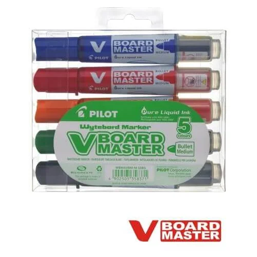 Pilot Marker V Board master, WBMA-VBM-M-SET, komplet 5