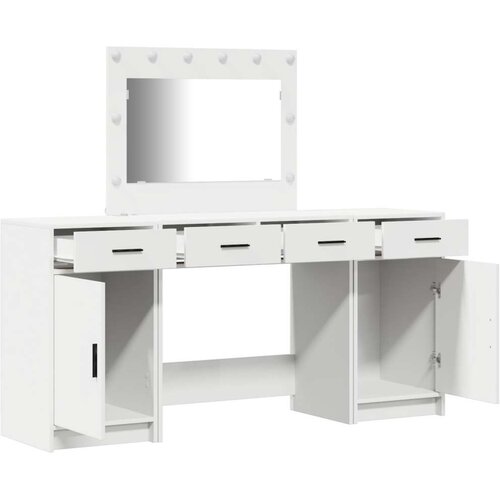 VidaXL Set od 3 Bijela MDF, Staklo Kompatibilan Toaletni stol Slike