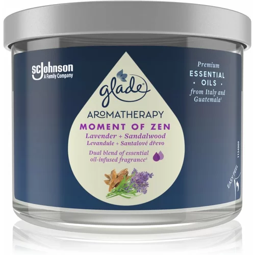 Glade Aromatherapy Moment of Zen mirisna svijeća Lavender + Sandalwood 260 g
