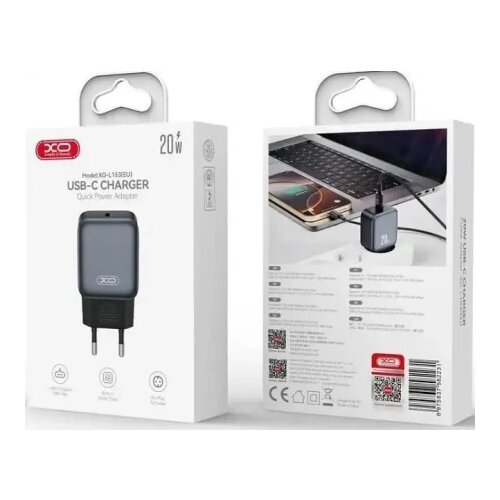 XO l153 usb tip c kućni punjač 20w pd crni ( 0357 ) Cene