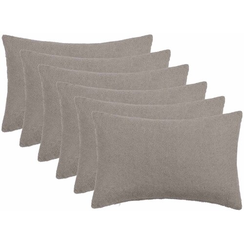  Presvlaka za jastuk 6 pcs HEERLEN Svjetlosiva 30 x 50 cm Bouclé Cene