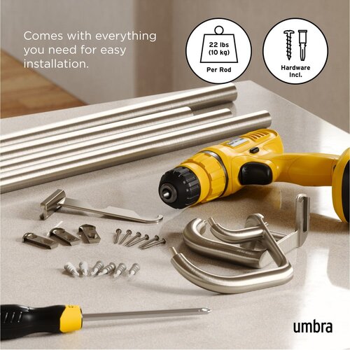 Umbra Željezna pro&amp;scaron;iriva/dupla karni&amp;scaron;a 76 - 213 cm Twilight &amp;ndash; Slike