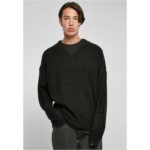 UC Men Black V-neck sweater
