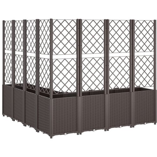  Vrtna sadilica s re&amp;scaron;etkom smeđa 160 x 160 x 140 cm PP Slike