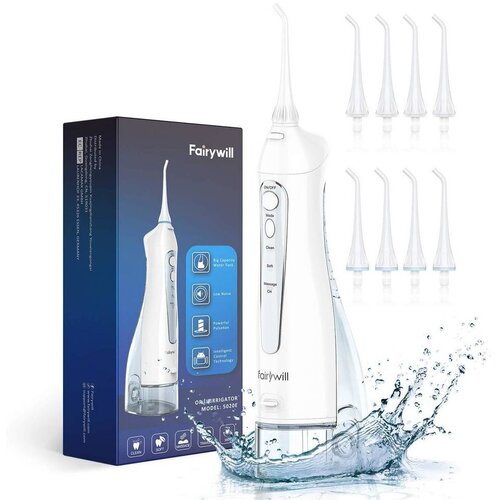 Fairywill akumulatorska zobna prha bela + 8 sob FW-5020E Slike