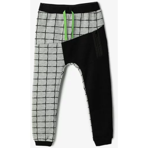 Koton Jogger Sweatpants Checkered Color Contrast with Tie Waist