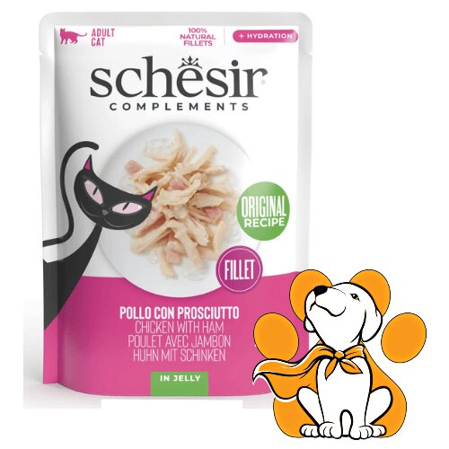 Schesir Cat Pouch Chicken With Ham in Jelly 70g, Piletina i Šunka u Želeu Cene