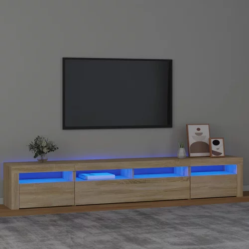 TV ormarić s LED svjetlima boja hrasta sonome 240x35x40 cm