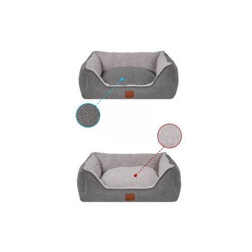Paws &amp;amp; Whiskers Krevet za ljubimce Zeus 60 x 80 Grey Slike