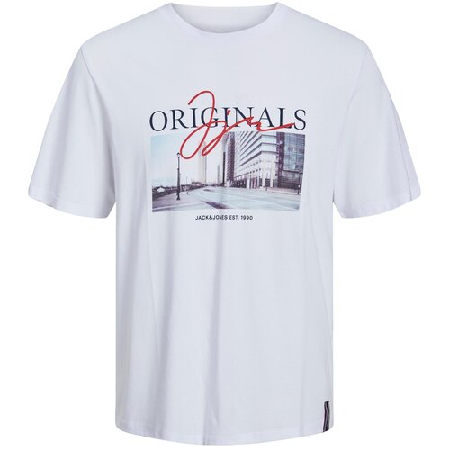 Jack &amp;amp; Jones Majica &amp;#039;Joshua&amp;#039; pastelno modra / krvavo rdeča / črna / bela Slike