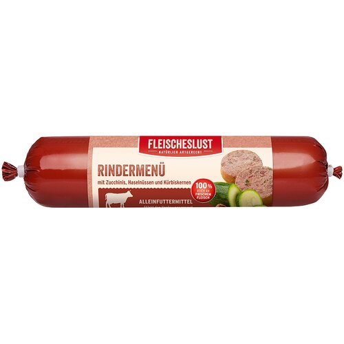 Fleischeslust Classic 6 x 800 g - Govedina z bučkami, le&amp;scaron;niki in bučnimi semeni Slike